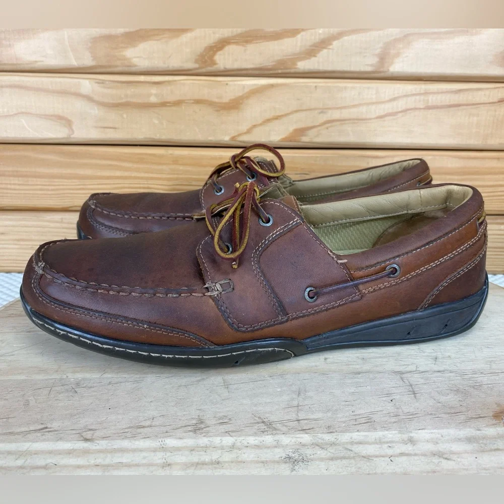 Johnston & Murphy XC4 Mens 12 US Brown Dual Width Sheepskin Loafers Casual Shoes